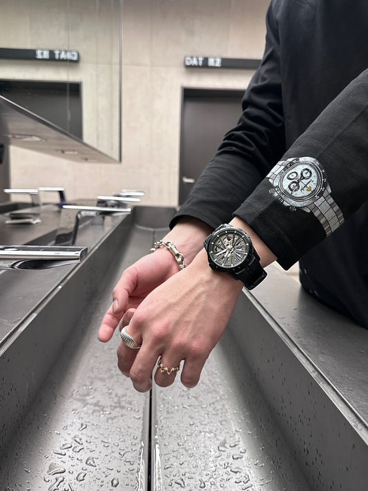 Timecolorful Parody Rolex Daytona 116500LN Watch Creative Peripheral Art Long Sleeve T-shirt