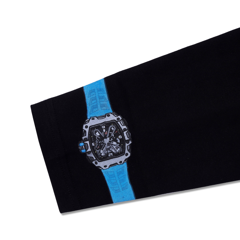 Timecolorful Parody Richard Mille 35-03 Watch Creative Peripheral Art Long Sleeve T-shirt